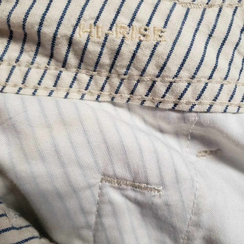 American Eagle Stripe‎ Belted Shorts